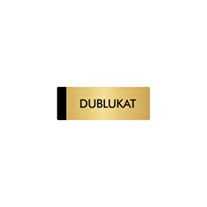 Metal Yönlendirme Levhası, Departman Kapı Isimliği Dublukat 7x20 Cm Altın Renk