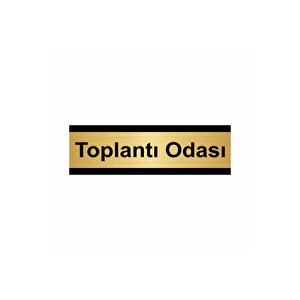 Toplantı Odası 5x20cm Altın Renk Metal Yönlendirme Levhası