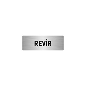 Metal Yönlendirme Levhası, Departman Kapı İsimliği Revir 10x20 Cm Gümüş Renk
