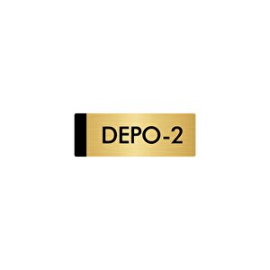Metal Yönlendirme Levhası, Departman Kapı Isimliği Depo 7x20 Cm Altın Renk