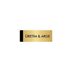 Metal Yönlendirme Levhası, Departman Kapı Isimliği Üretim & Ar-ge 5x20 Cm Altın Renk