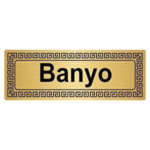 Banyo 7cmx20cm Metal Yönlendi̇rme Levhasi Altin Renk Metal