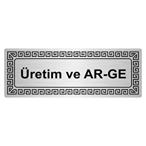 Üretim Ve Ar-ge 7cmx20cm Metal Yönlendi̇rme Levhasi Gümüş Renk Metal