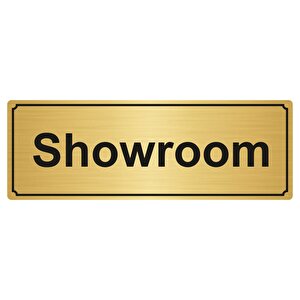 Showroom Yönlendi̇rme Levhasi 5cmx20cm Altin Renk Metal