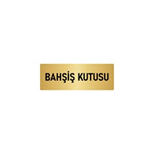 Metal Yönlendirme Levhası, Departman Kapı İsimliği Bahşiş Kutusu 10x20 Cm Altın Renk