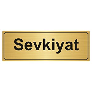 Sevki̇yat Yönlendi̇rme Levhasi 10cmx20cm Altin Renk Metal