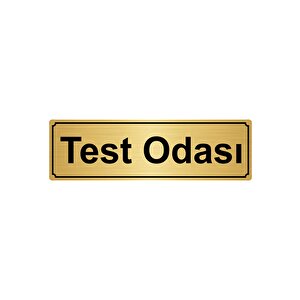 Test Odasi Yönlendi̇rme Levhasi 10cmx20cm Altin Renk Metal