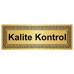 Kalite Kontrol 7cmx20cm Metal Yönlendi̇rme Levhasi Altin Renk Metal