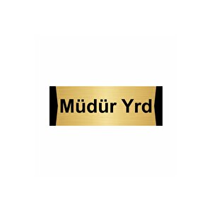 Müdür Yrd 10x20cm Altın Renk Metal Yönlendirme Levhası