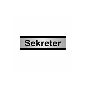 Sekreter 10x20cm Gümüş Renk Metal Yönlendirme Levhası