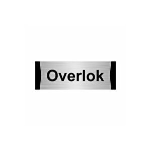 Overlok 5x20cm Gümüş Renk Metal Yönlendirme Levhası