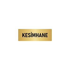 Metal Yönlendirme Levhası, Departman Kapı İsimliği Kesimhane 7x20 Cm Altın Renk