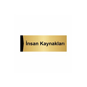 İnsan Kaynakları 5x20cm Altın Renk Metal Yönlendirme Levhası