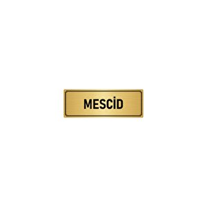 Metal Yönlendirme Levhası, Departman Kapı İsimliği Mescid 5x20 Cm Altın Renk