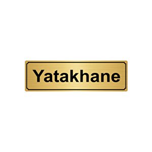 Yatakhane Yönlendi̇rme Levhasi10cmx20cm Altin Renk Metal