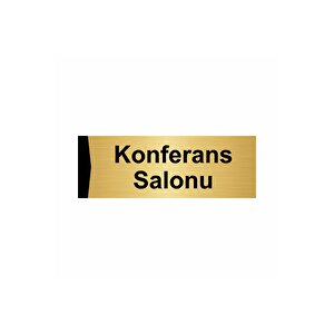 Konferans Salonu 10x20cm Altın Renk Metal Yönlendirme Levhası