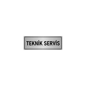 Metal Yönlendirme Levhası, Departman Kapı İsimliği Teknik Servis 5x20 Cm Gümüş Renk