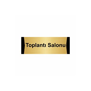 Toplantı Salonu 7x20cm Altın Renk Metal Yönlendirme Levhası