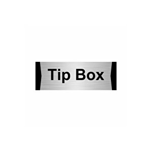 Tipbox 7x20cm Gümüş Renk Metal Yönlendirme Levhası