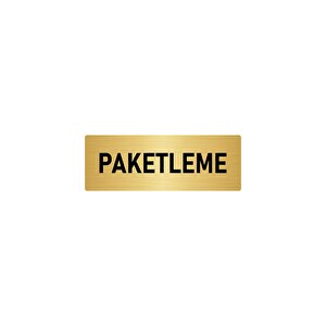 Metal Yönlendirme Levhası, Departman Kapı İsimliği Paketleme 10x20 Cm Altın Renk