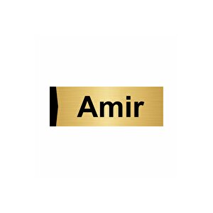Amir 5x20cm Altın Renk Metal Yönlendirme Levhası