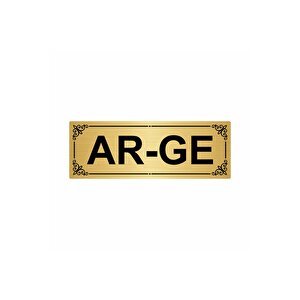 Ar-ge 7x20cm Altın Renk Metal Yönlendirme Levhası