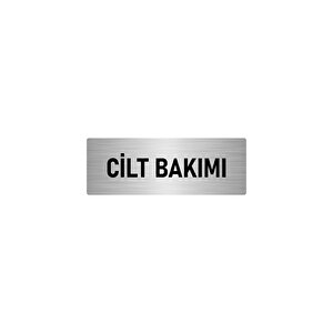 Metal Yönlendirme Levhası, Departman Kapı İsimliği Cilt Bakımı 7x20 Cm Gümüş Renk