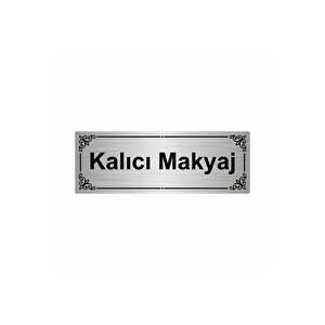 Kalıcı Makyaj 7x20cm Gümüş Renk Metal Yönlendirme Levhası
