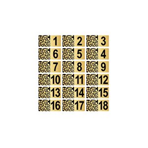 Metal Kapı Masa Dolap Posta Kutusu Numarası 6x12 Cm Altın Renk (1…18)