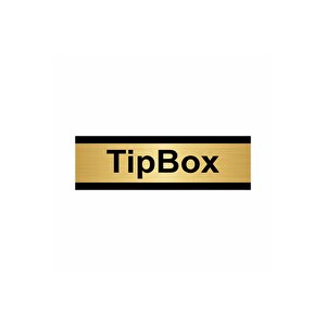 Tipbox 10x20cm Altın Renk Metal Yönlendirme Levhası