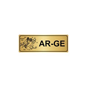 Ar-ge Yönlendi̇rme Levhasi 7cmx20cm Altin Renk Metal