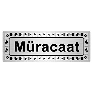 Müracat 7cmx20cm Metal Yönlendi̇rme Levhasi Gümüş Renk Metal