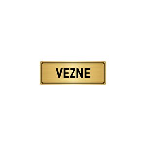 Metal Yönlendirme Levhası, Departman Kapı İsimliği Vezne 5x20 Cm Altın Renk