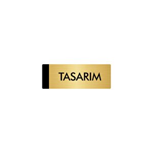 Metal Yönlendirme Levhası, Departman Kapı Isimliği Tasarım 7x20 Cm Altın Renk