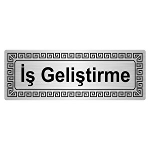 İş Geliştirme 7cmx20cm Metal Yönlendi̇rme Levhasi Gümüş Renk Metal