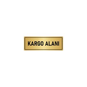 Metal Yönlendirme Levhası, Departman Kapı İsimliği Kargo Alanı 5x20 Cm Altın Renk