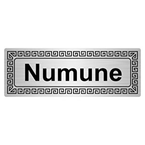 Numune 7cmx20cm Metal Yönlendi̇rme Levhasi Gümüş Renk Metal