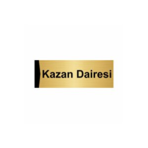 Kazan Dairesi 10x20cm Altın Renk Metal Yönlendirme Levhası