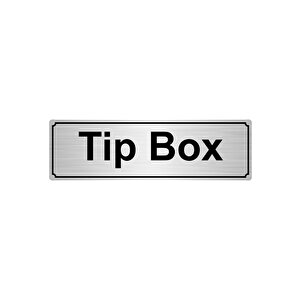 Ti̇p Box Yönlendi̇rme Levhasi 10cmx20cm Gümüş Renk Metal
