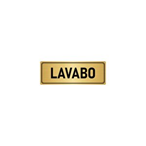 Metal Yönlendirme Levhası, Departman Kapı İsimliği Lavabo 5x20 Cm Altın Renk
