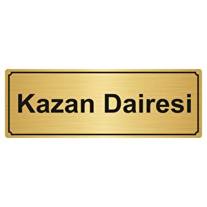 Kazan Dai̇resi̇  Yönlendi̇rme Levhasi 10cmx20cm Altin Renk Metal