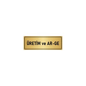 Metal Yönlendirme Levhası, Departman Kapı İsimliği Üretim Ve Ar-ge 5x20 Cm Altın Renk