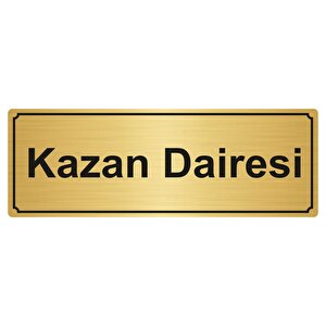 Kazan Dai̇resi̇  Yönlendi̇rme Levhasi 5cmx20cm Altin Renk Metal