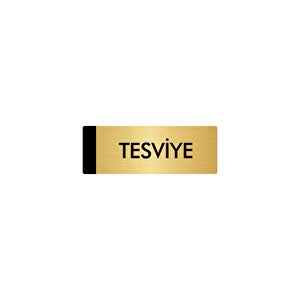 Metal Yönlendirme Levhası, Departman Kapı Isimliği Tesviye 7x20 Cm Altın Renk