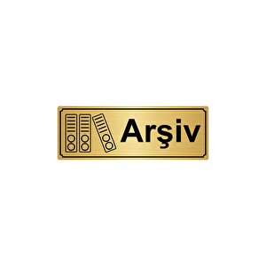 Arşi̇v Yönlendi̇rme Levhasi 7cmx20cm Altin Renk Metal
