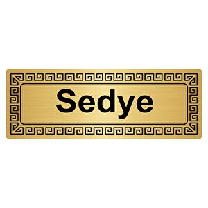 Sedye 7cmx20cm Metal Yönlendi̇rme Levhasi Altin Renk Metal