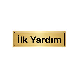 İlk Yardim Yönlendi̇rme Levhasi 7cmx20cm Altin Renk Metal
