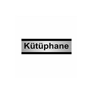 Kütüphane 10x20cm Gümüş Renk Metal Yönlendirme Levhası
