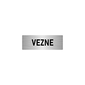 Metal Yönlendirme Levhası, Departman Kapı İsimliği Vezne 10x20 Cm Gümüş Renk