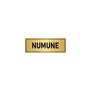 Metal Yönlendirme Levhası, Departman Kapı İsimliği Numune 7x20 Cm Altın Renk